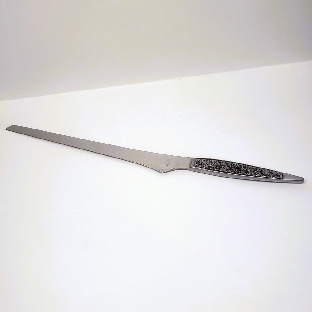 Arthur Salm AS Long Ham Knife Japan Mid Century Stainless 15"